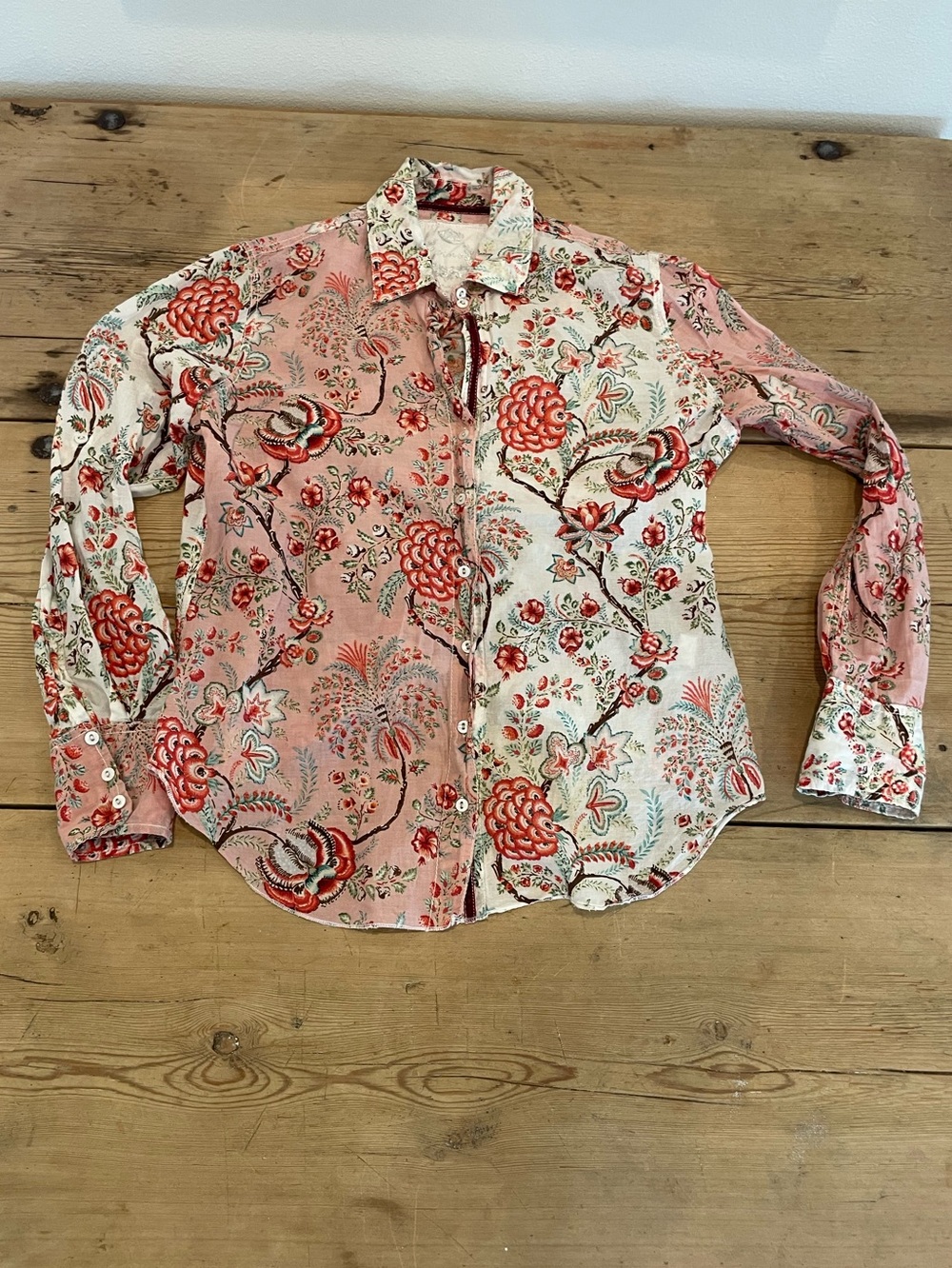 Cino Cotton Paisley Shirt Size medium